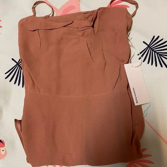 NWT Reformation Emersyn Dress Praline - Picture 4 of 5